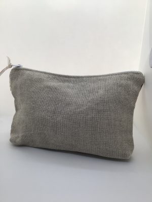 Pochette lin, poisson bleu/rouge – Image 2