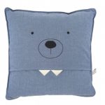 Coussin colère, Range doudou, bleu jeans