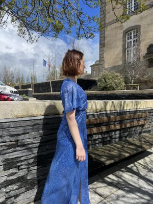 Robe longue Maria bleue – Image 3