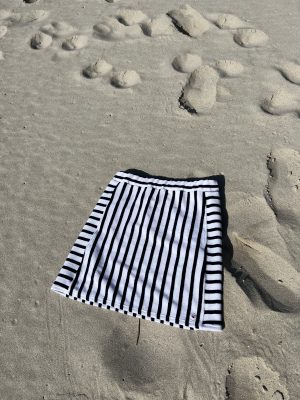 Jupe éponge marinière bleue/blanc – Image 3