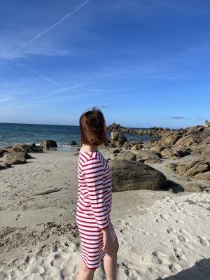 Robe marinière éponge rouge/blanc – Image 2