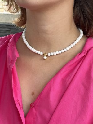 Collier Paula, Jaspe blanc
