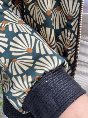 Bomber veste - imprimé beige – Image 4