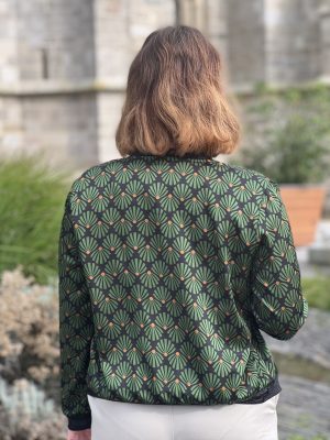 Bomber veste - imprimé vert – Image 3