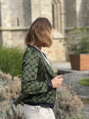 Bomber veste - imprimé vert – Image 2