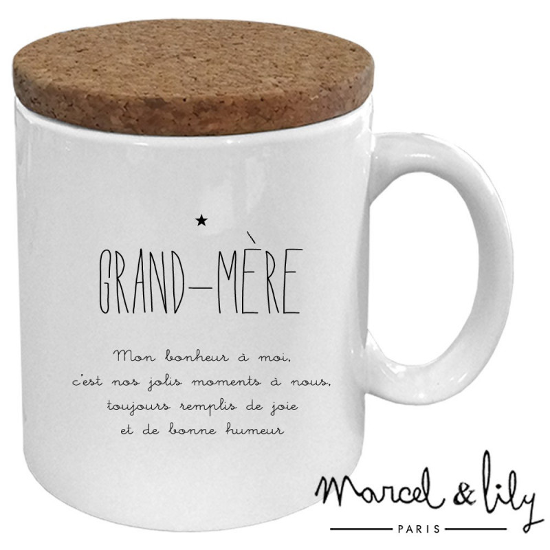La mug "Grand-Mère" une jolie idée cadeau pour la fête des mamies ! Elles vont craquer ! Création Française - Marcel & Lily