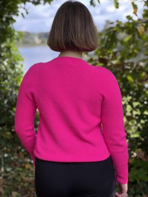 Pull rose néon - SABLONS ( Mérinos-Cachemire) – Image 2