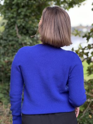 Pull bleu - SABLONS ( Mérinos-Cachemire) – Image 2