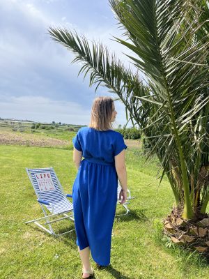 Robe mi-longue Julia bleue – Image 3