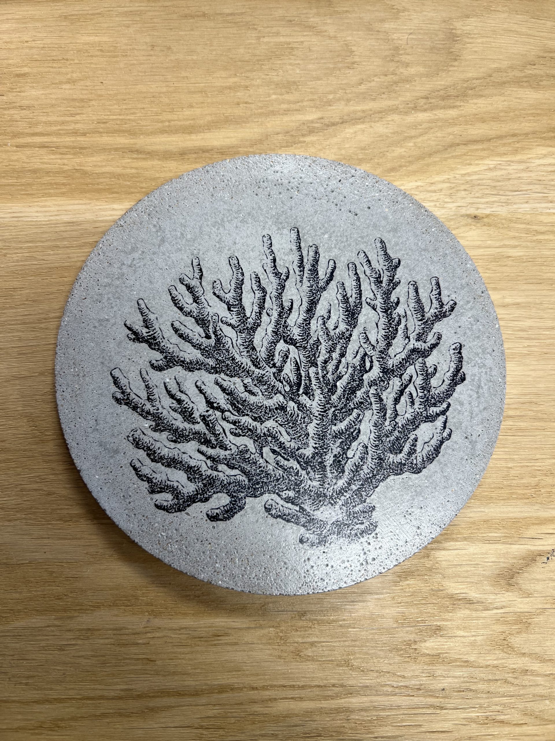 Apportez une touche d’originalité à votre table avec le sous-plat algues, une création en béton au design marin et graphique. Fabriqué en France.