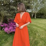 Robe Alabama mi-longue - Orange